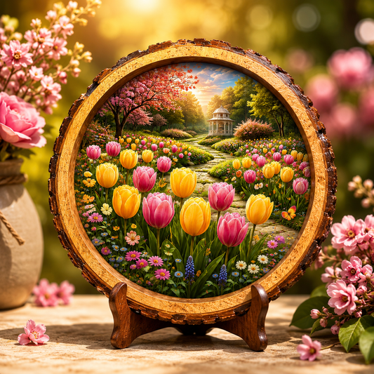 Tulip Garden Natural Bark Edge Trays