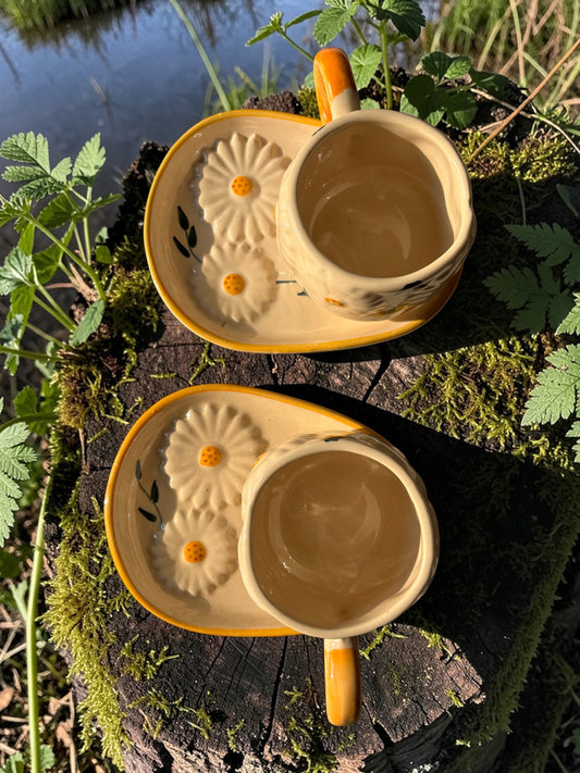 Sun Flower Cup and Saucer Set – 350ml