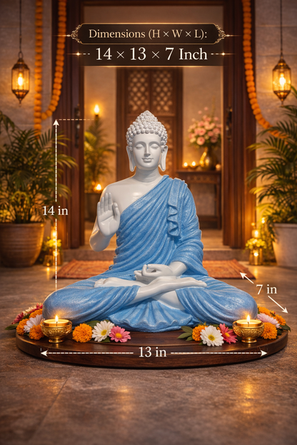 Sky Serenity Blessing Buddha Sculpture