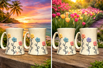 3D Floral mugs– 330ml