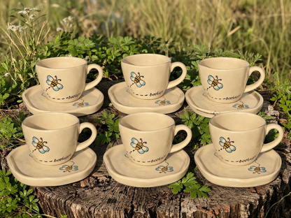 Bee Happy Cup and Saucer Set – 220 ml