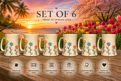 3D Floral mugs– 330ml