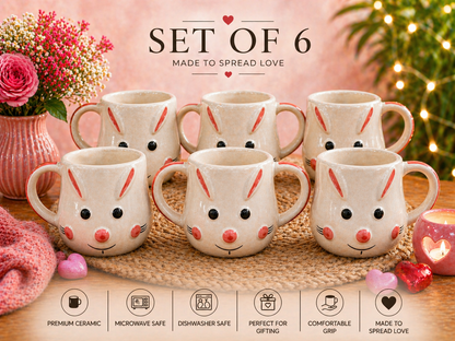 3D Cute Bunny Ceramic Mug– 350ml