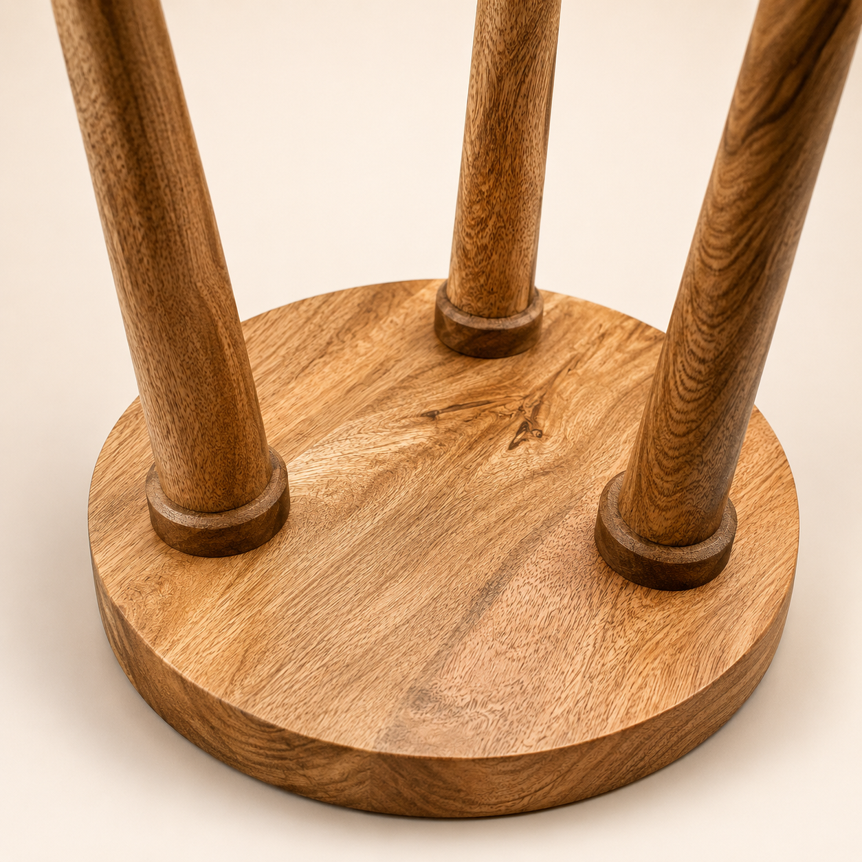 Rainbow Peacock Design Wooden Side Table