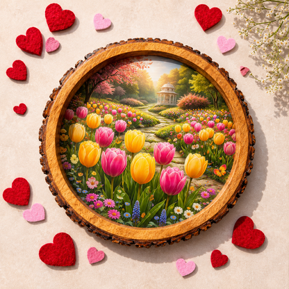 Tulip Garden Solid Wood Trays