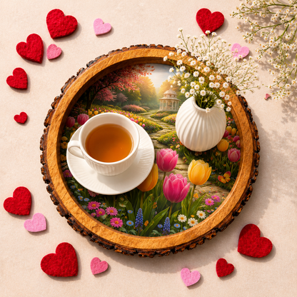 Tulip Garden Solid Wood Trays