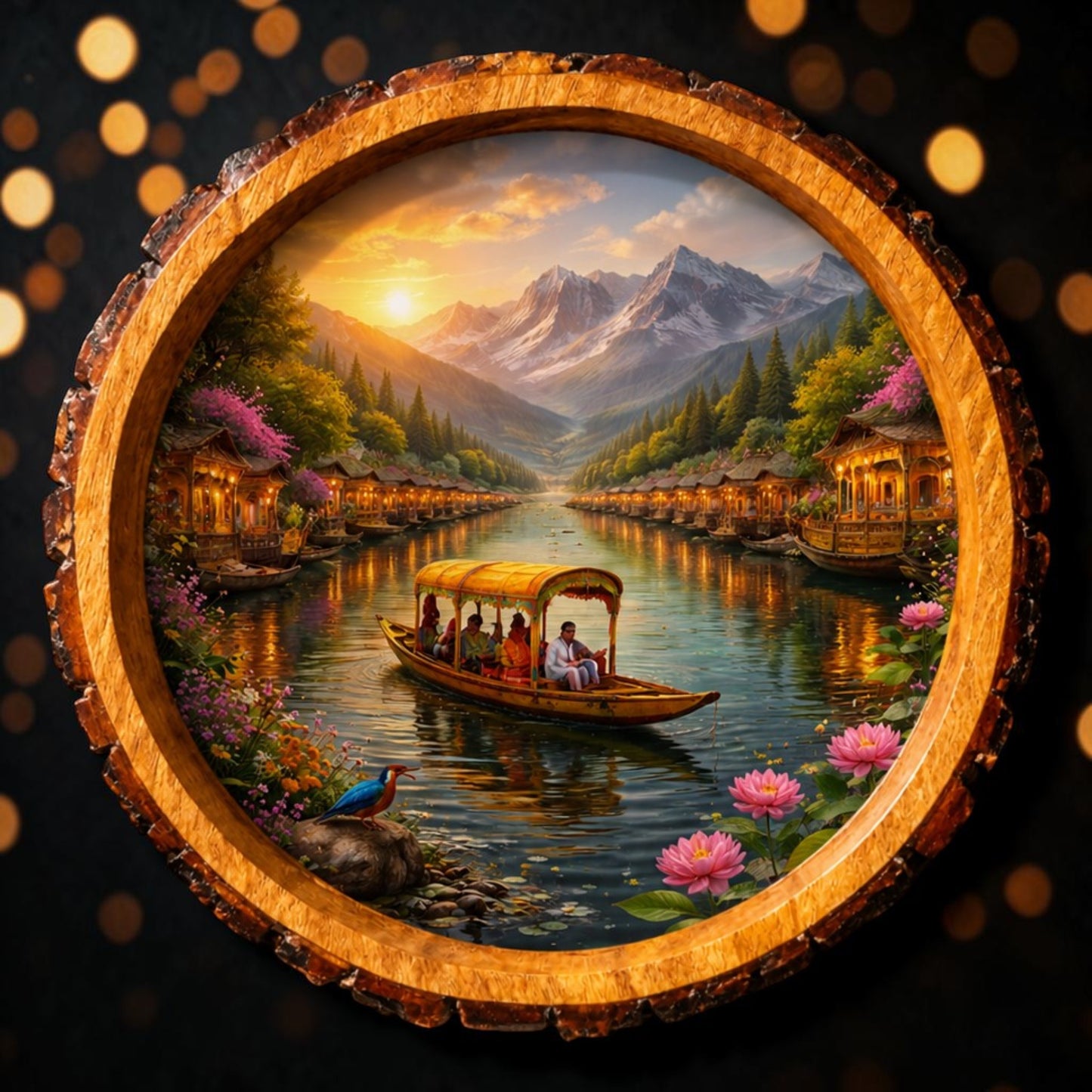 Dal Lake Solid Wood Trays