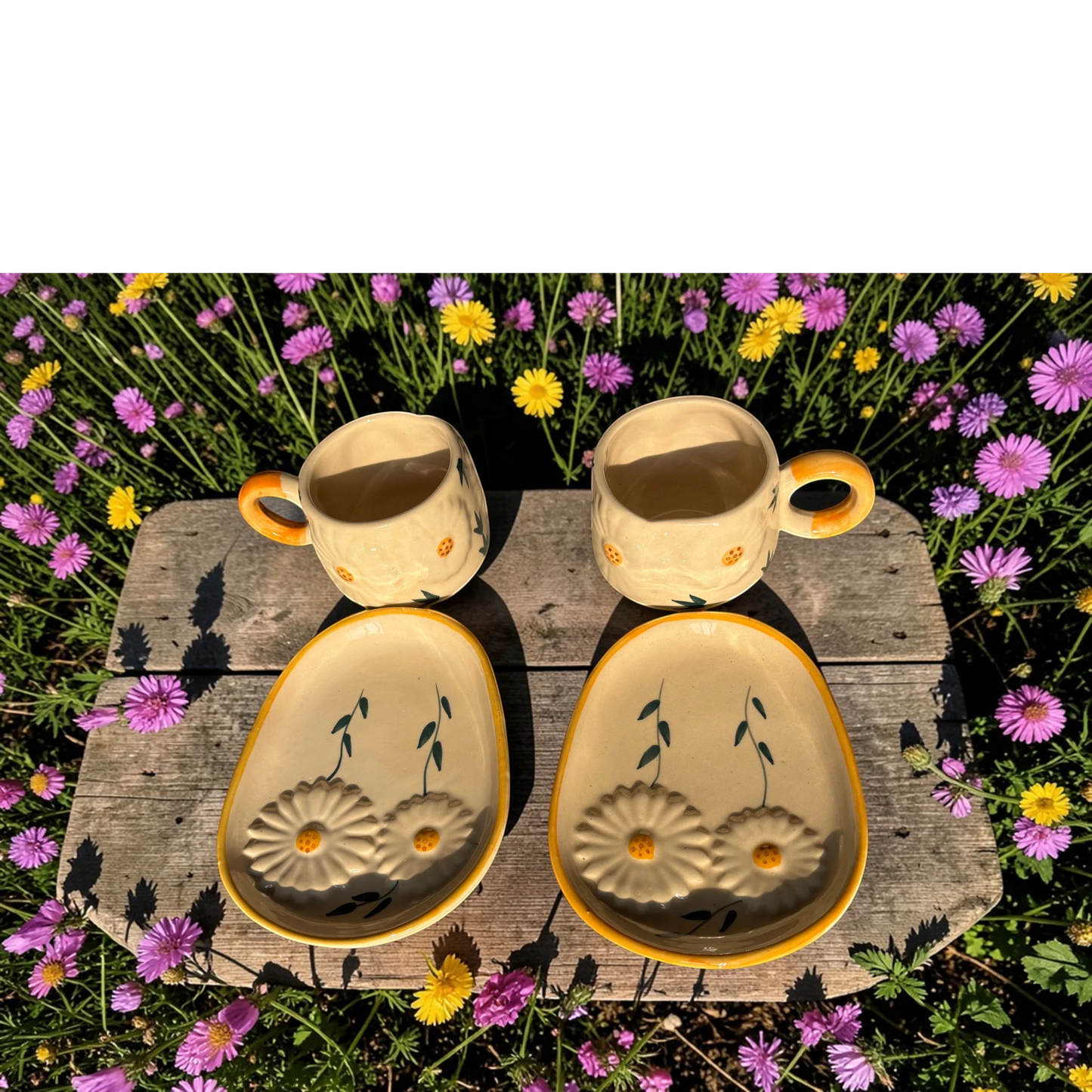 Sun Flower Cup and Saucer Set – 350ml