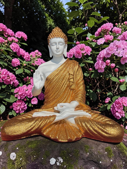 Golden Radiance Blessing Buddha Sculpture