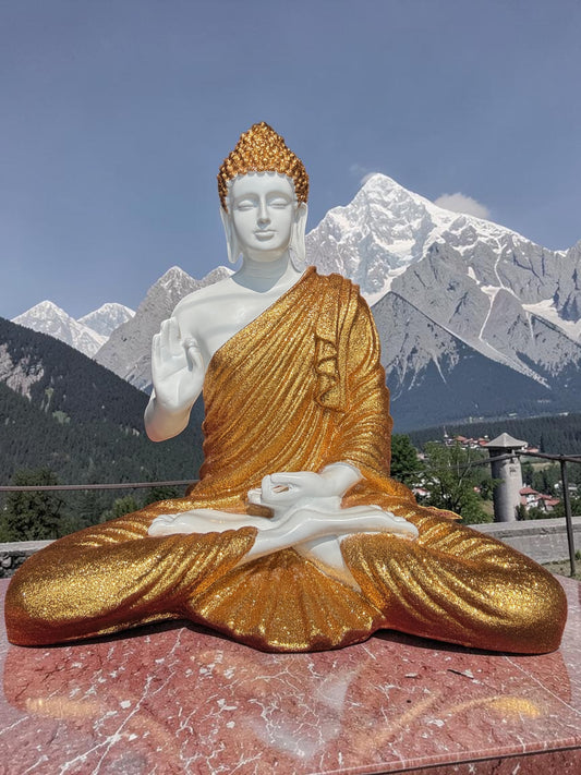Golden Radiance Blessing Buddha Sculpture