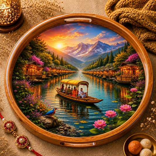 Dal Lake Natural Bark Edge Trays