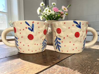 Rustic Hand painted Coffee Mugs – 350ml