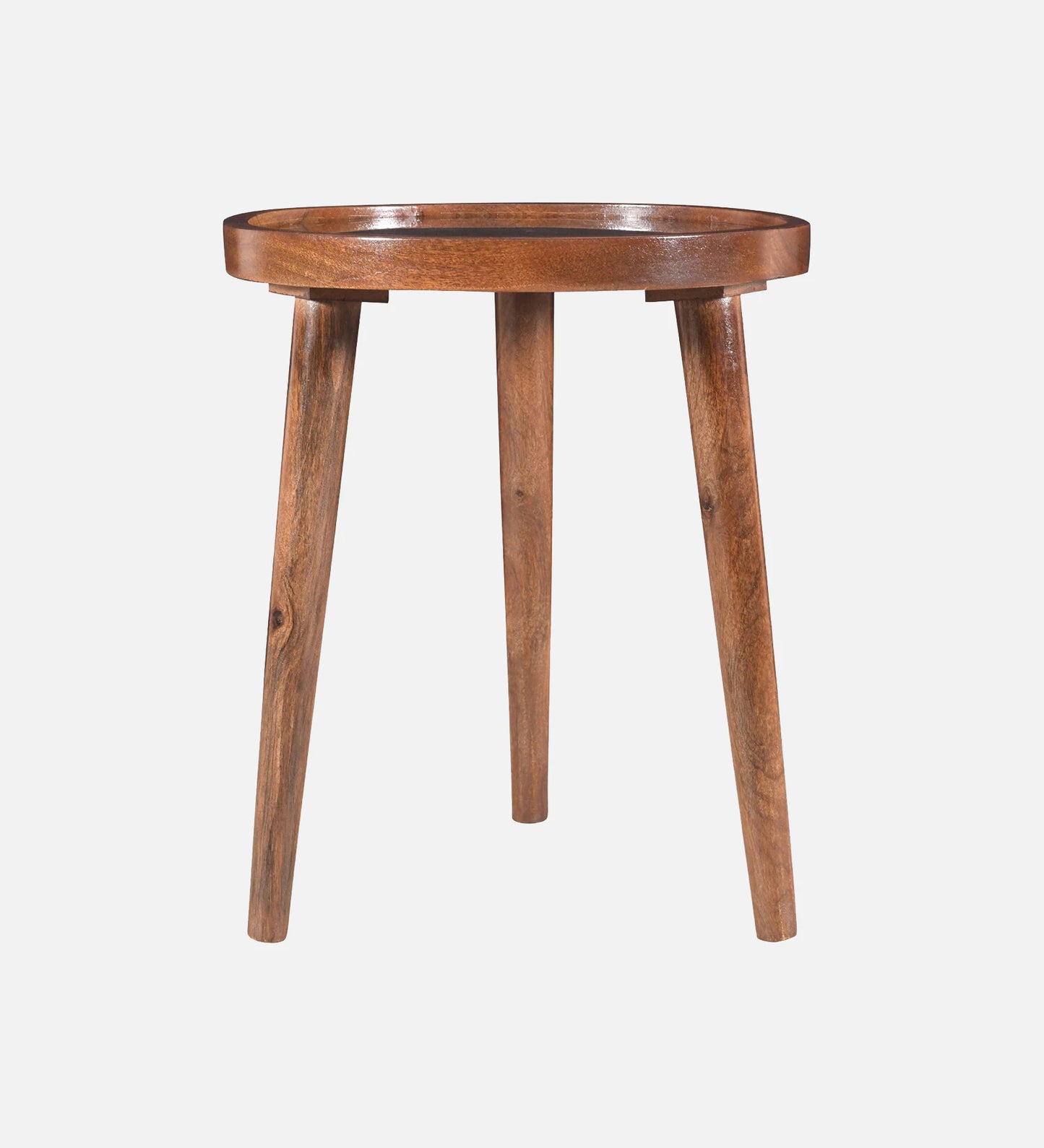 Lotus Pond  Design Wooden Side Table