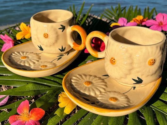 Sun Flower Cup and Saucer Set – 350ml