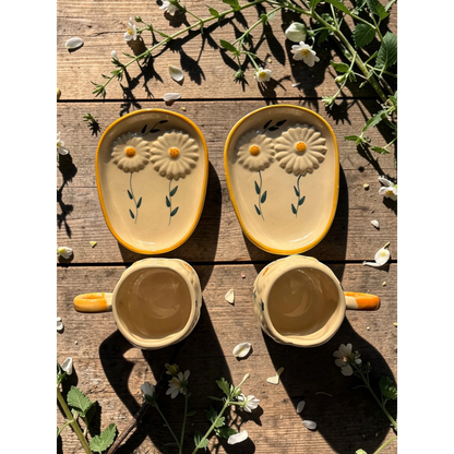 Sun Flower Cup and Saucer Set – 350ml