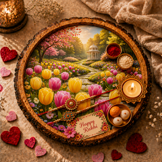 Tulip Garden Natural Bark Edge Trays