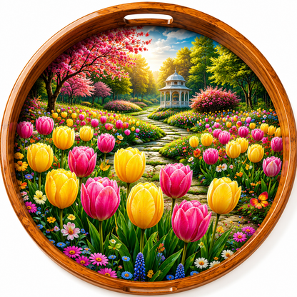 Tulip Garden Natural Bark Edge Trays